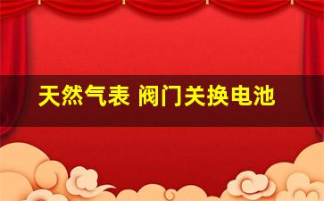 天然气表 阀门关换电池